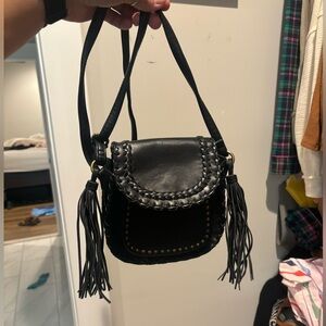 Dolce Vita Black Tassel Crossbody Purse